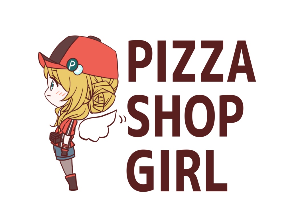 ピザ屋のおねえさん Tシャツ①