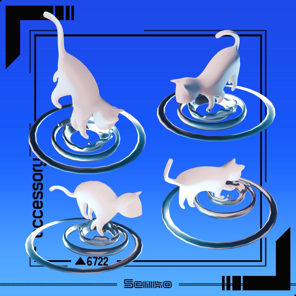 【ヘイロー】ねこが飛び込むミルククラウン(cat milkcrown)