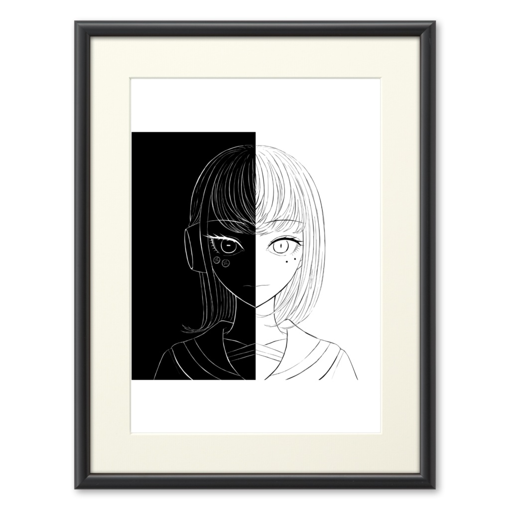 アイ子とAI子 複製画(プリモアート)