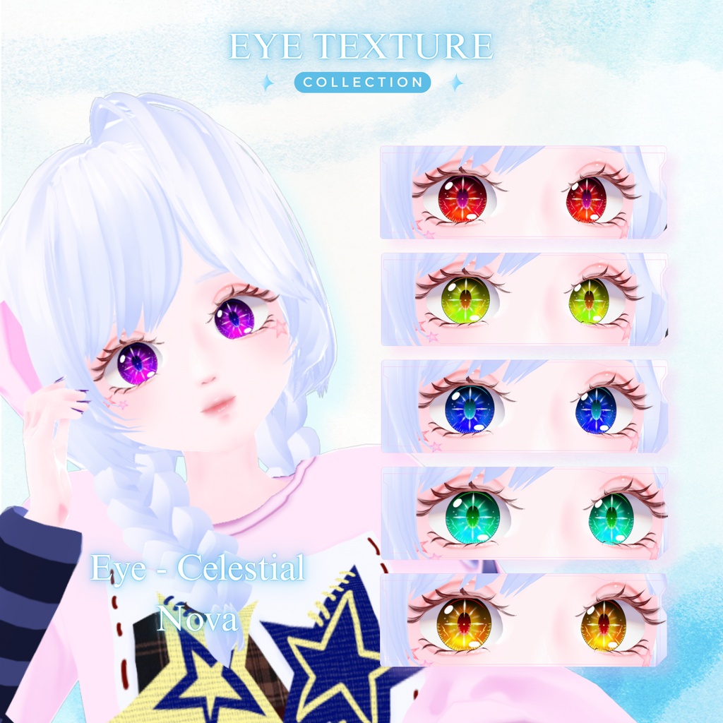 Vtuber/Vroid/VRC Eye Texture Fantasy - Cloud Theme