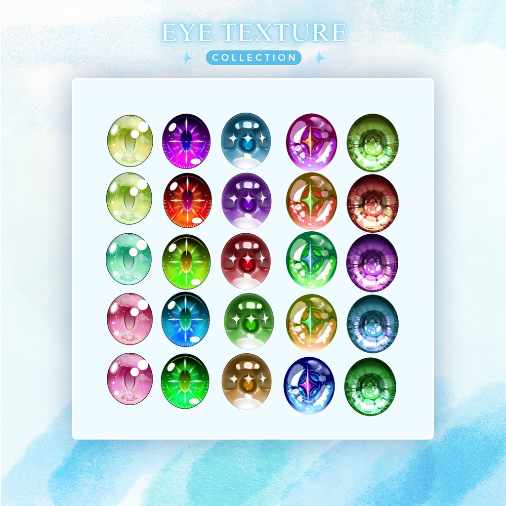 Vtuber/Vroid/VRC Eye Texture Fantasy - Cloud Theme