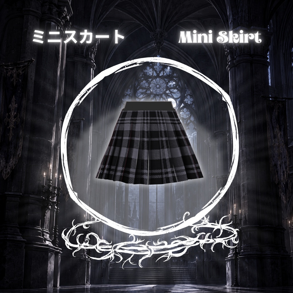 ゴシックストリートウェア ブラック Noir Gothic Streetwear Black Clothing + フリーアイ2 | Free Eye 2 - Vroid,Vtuber,Vrchat