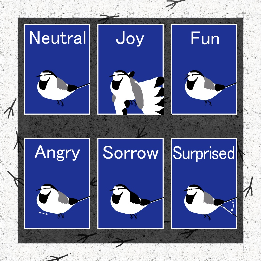 【オリジナル3Dモデル】ハクセキレイ