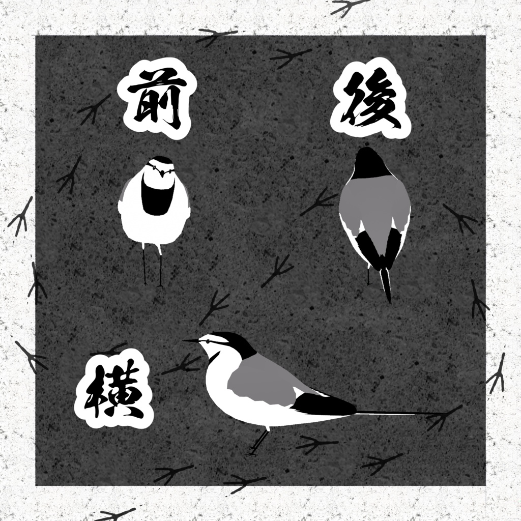 【オリジナル3Dモデル】ハクセキレイ