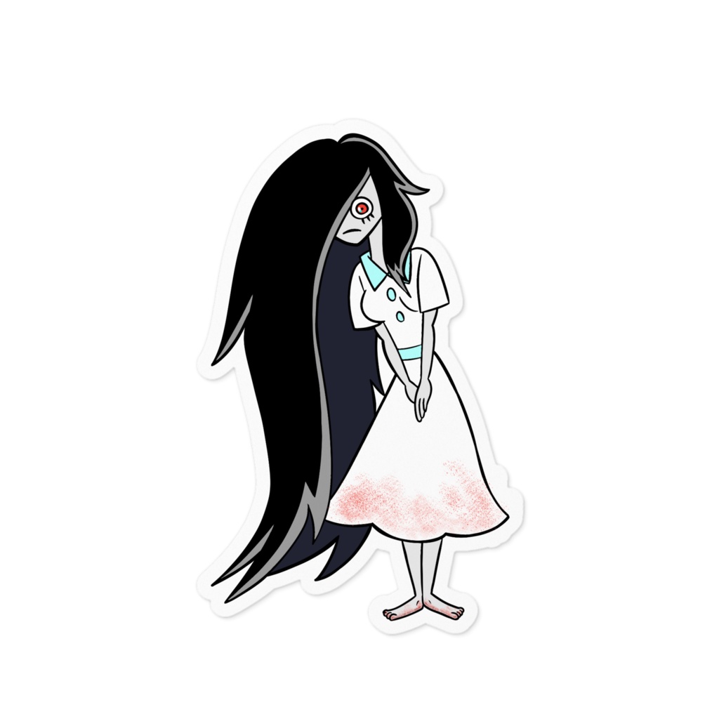 闇のある女の子のステッカー