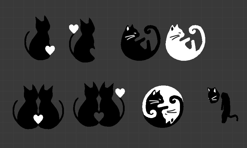 【ペア利用想定】ネコアクセサリーセット