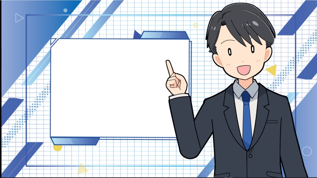 【汎用モデル】アイコン風サラリーマン【簡易ハンドトラッキング】