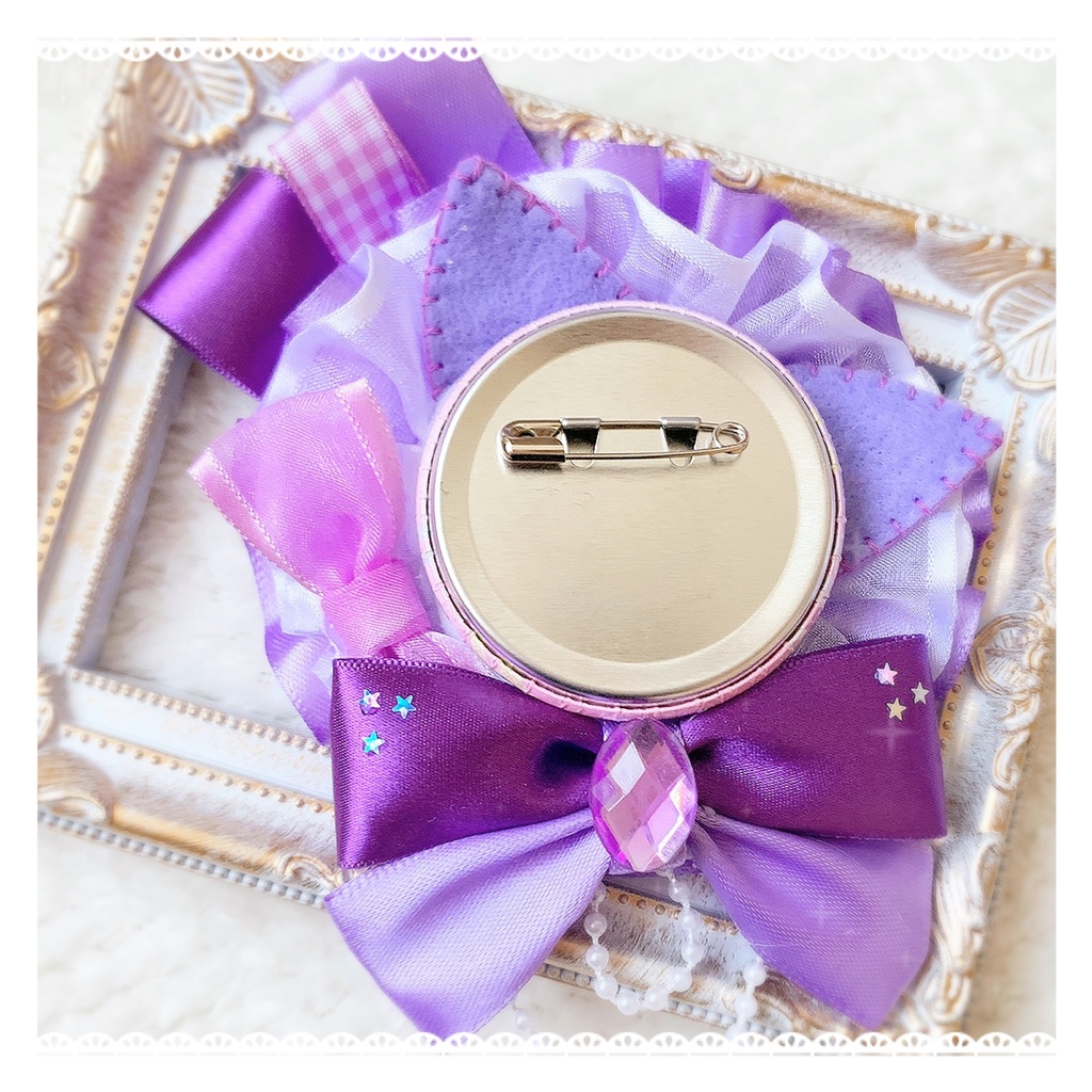 ♡ 猫耳 猫 ロゼット パープル 紫 痛ロゼット 痛バ 量産♡