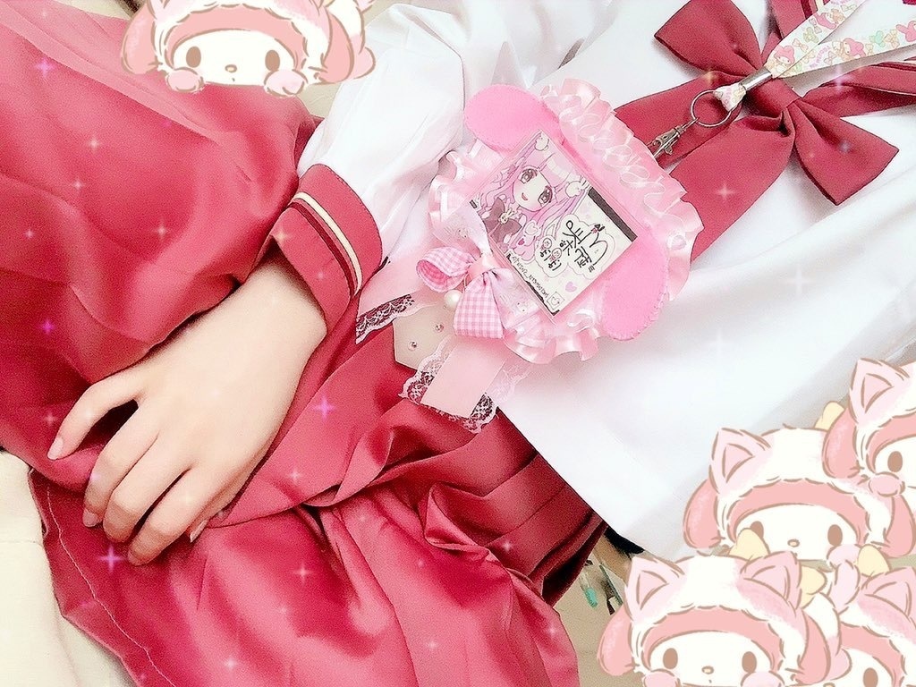 ♡ フリル 名刺 名札 ロゼット 名刺ケース 名札ケース サンリオ マイメロ♡