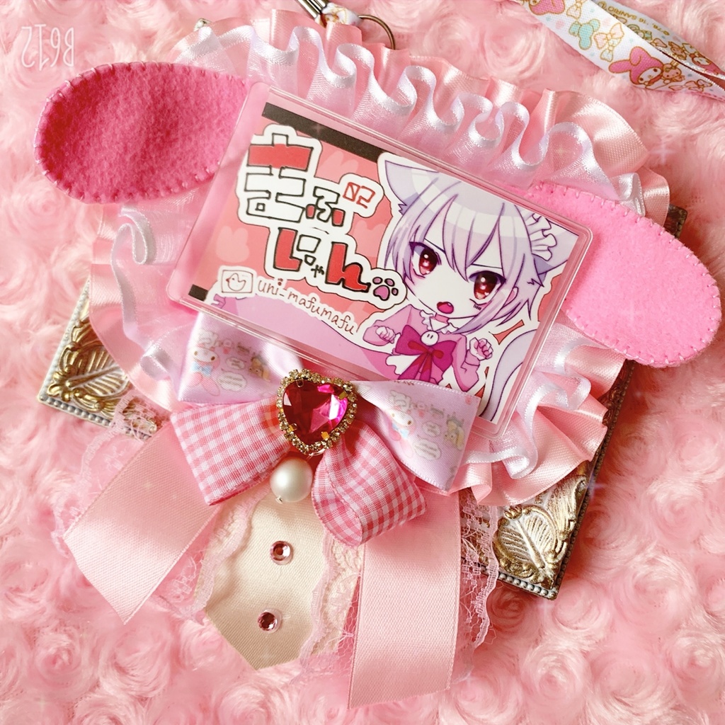 ♡ フリル 名刺 名札 ロゼット 名刺ケース 名札ケース サンリオ オーダー♡