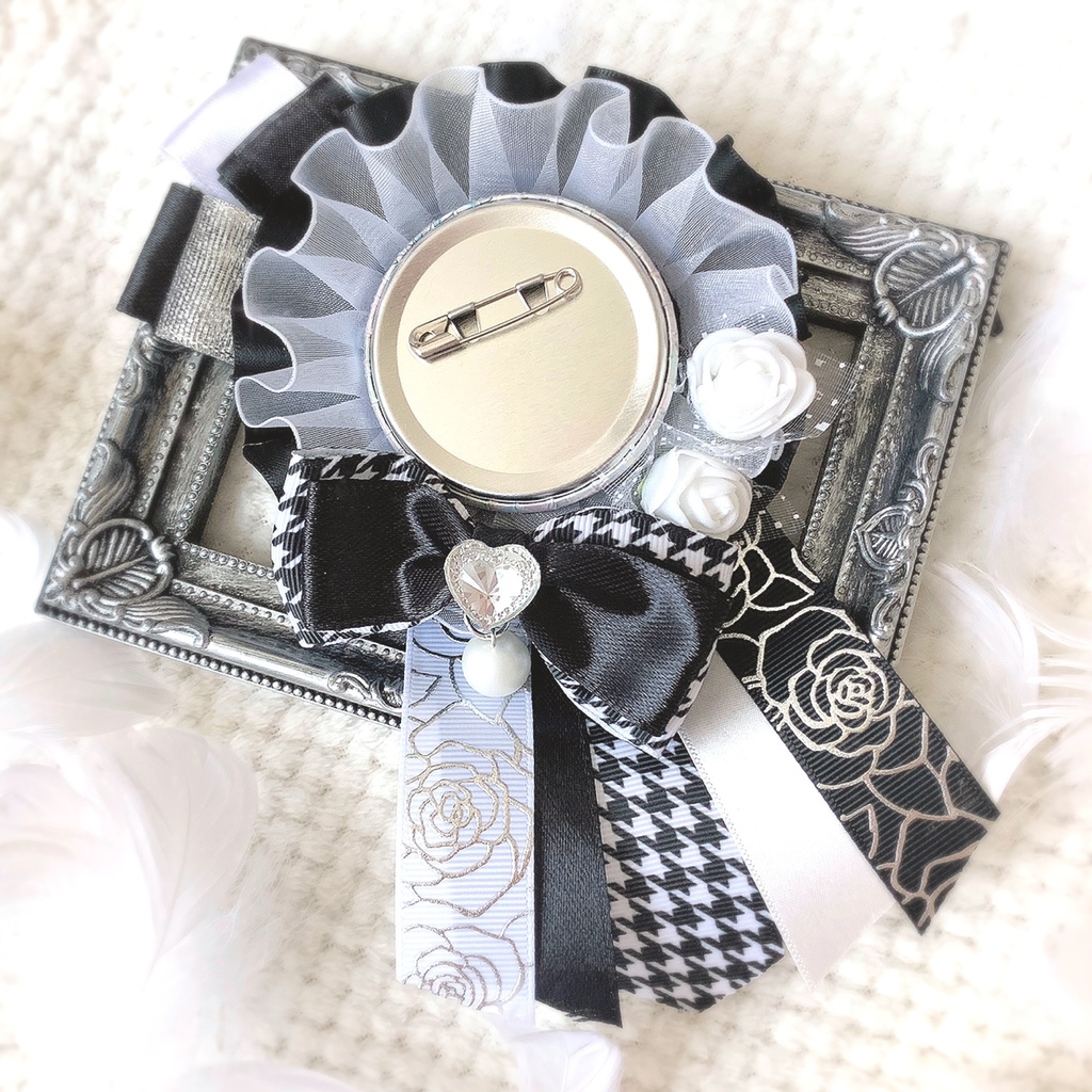 ロゼット ブラック 黒 ゴシック 痛ロゼット 痛バ 量産型