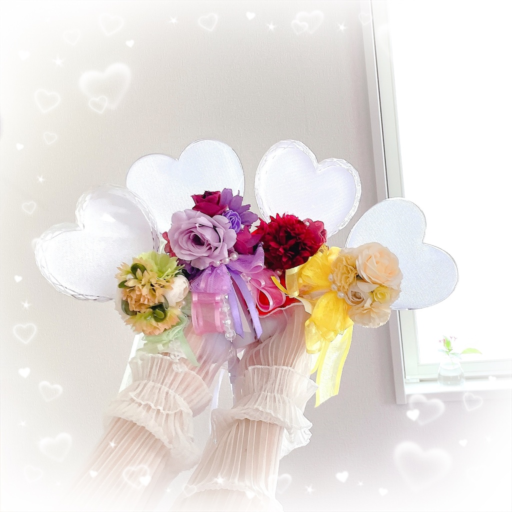 花束風 フラワーブーケ キンブレリボン ペンラリボン 黄色 イエロー 💛
