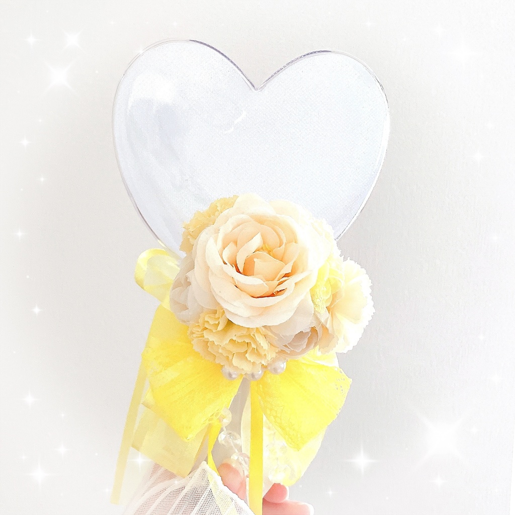 花束風 フラワーブーケ キンブレリボン ペンラリボン 黄色 イエロー 💛