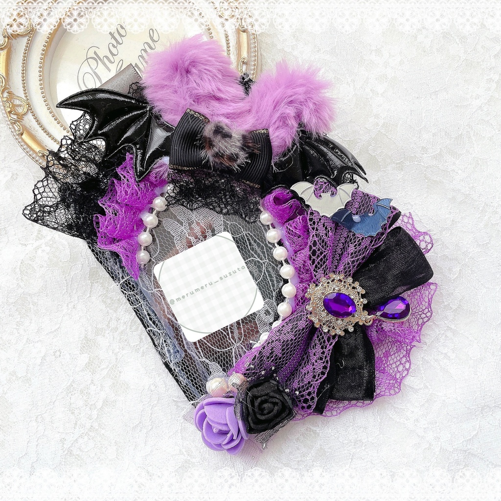 痛トレカ ハロウィン 紫 オレンジ モコモコうさ耳付き 🐰