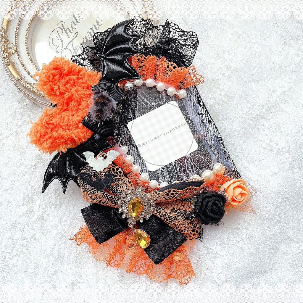 痛トレカ ハロウィン 紫 オレンジ モコモコうさ耳付き 🐰