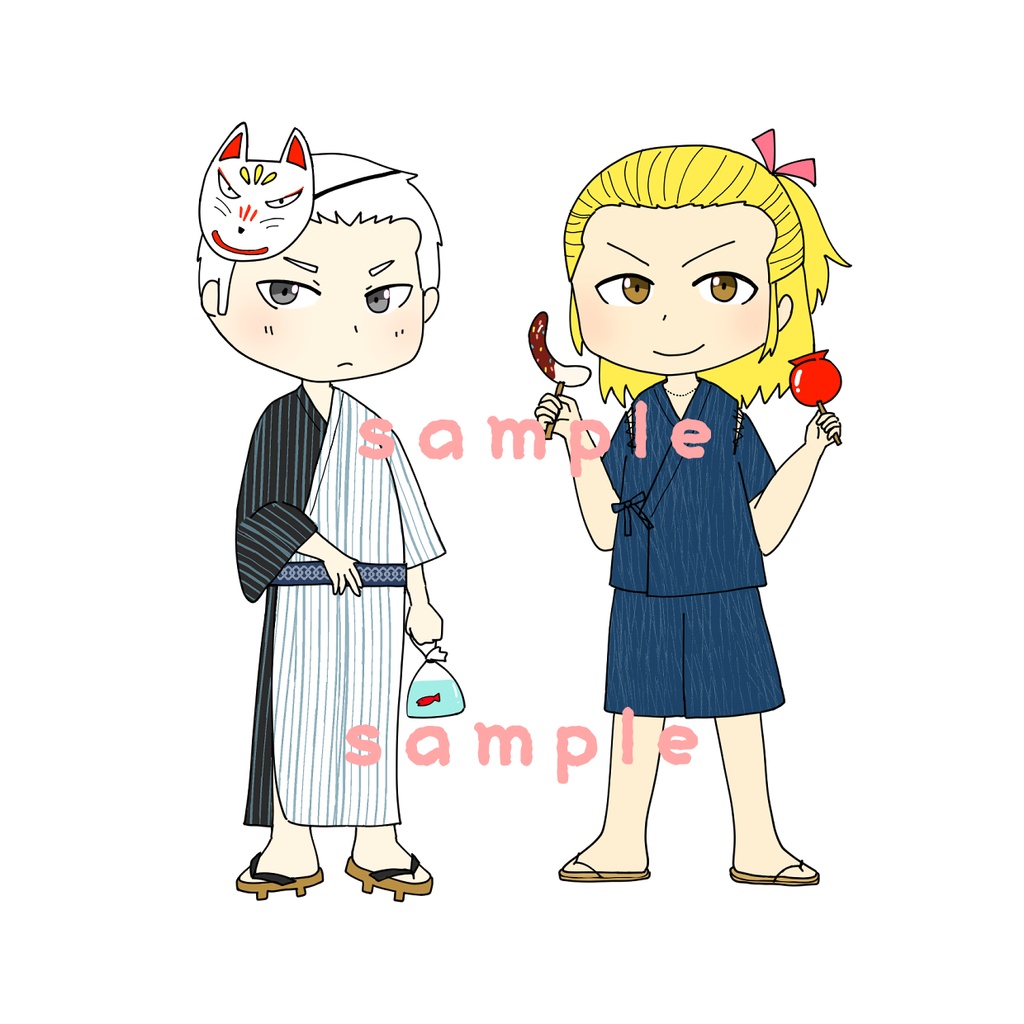 アクスタ　天地と光政　夏祭り