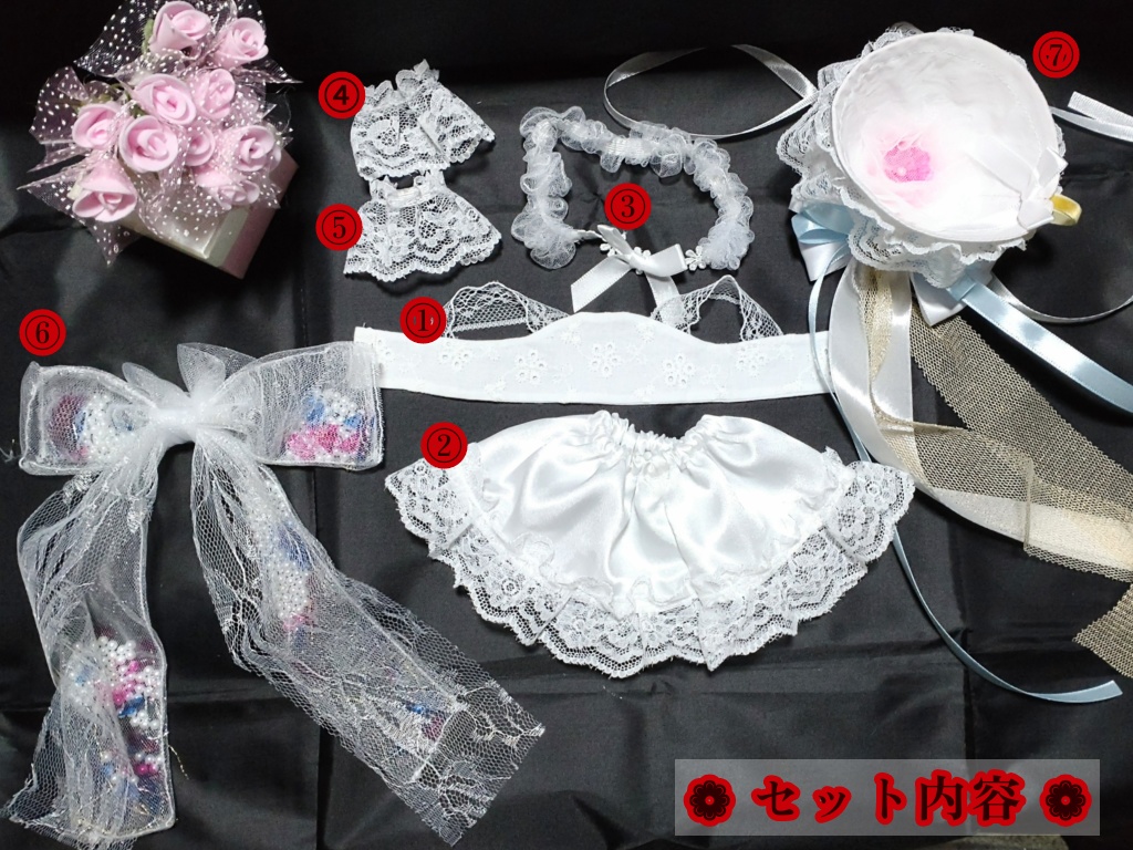 20cm ぬいぐるみ お茶会ウエディングドレス