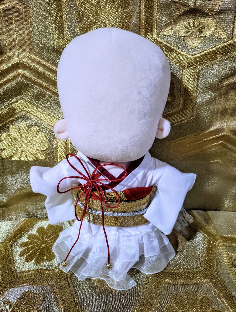 20cm ぬい服 ぬいぐるみ 服 和風 白無垢 着物 ハンドメイド