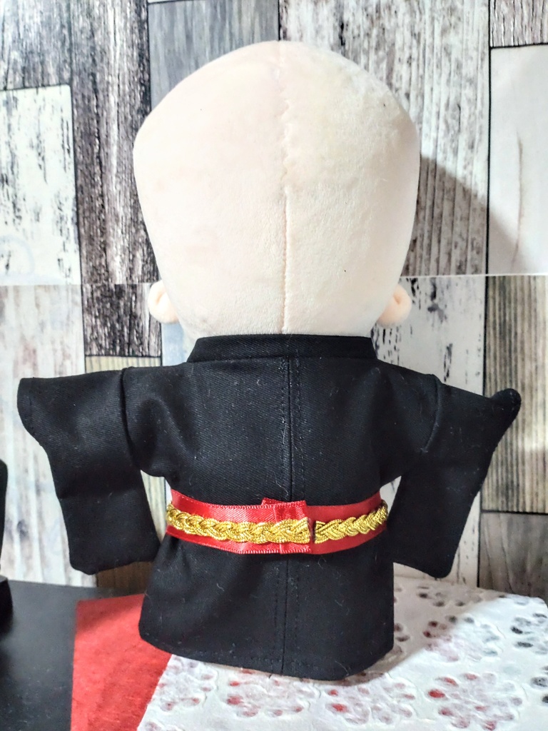 ◆20cm 和ゴス ヴァンパイア 着物 軽装 浴衣 ぬい服