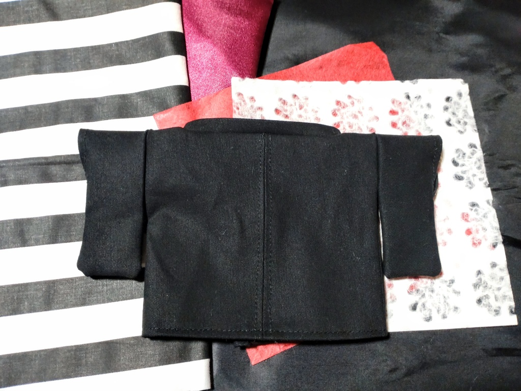 ◆20cm 和ゴス ヴァンパイア 着物 軽装 浴衣 ぬい服