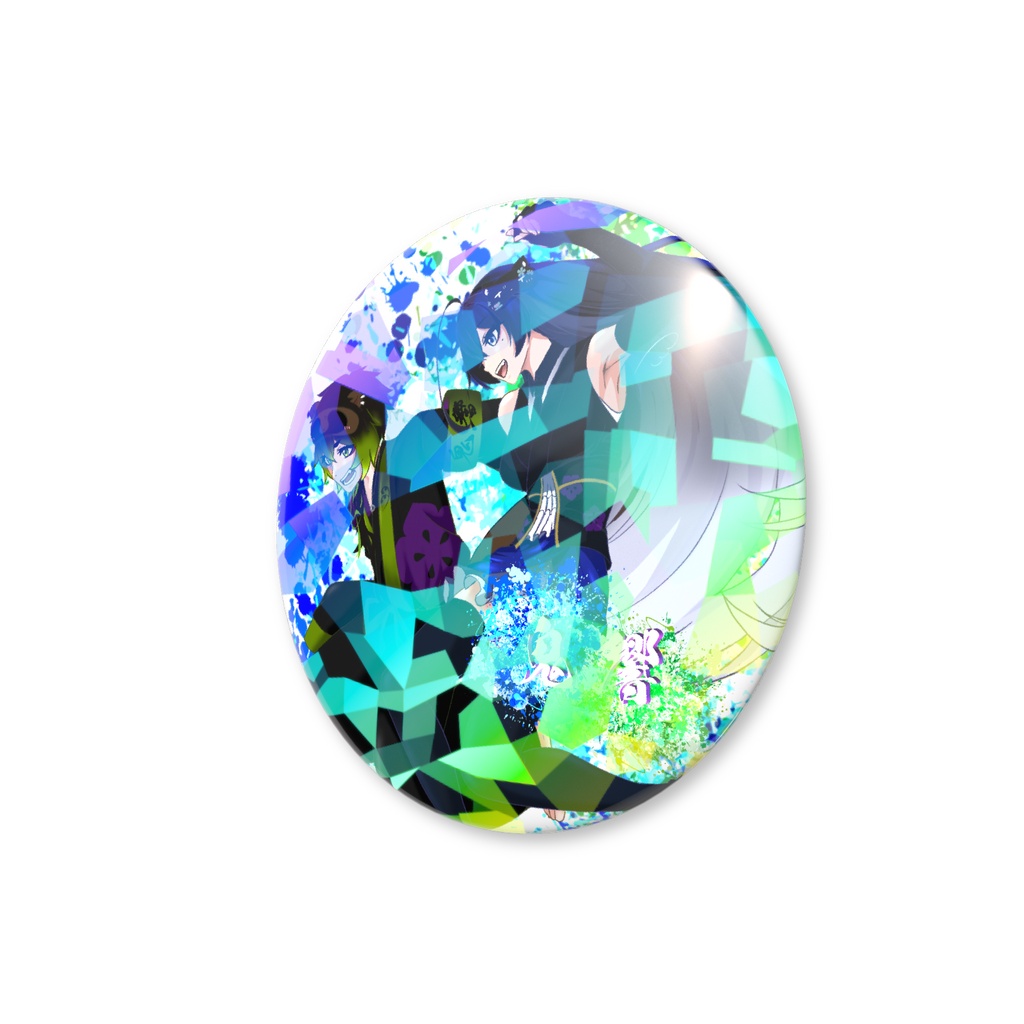 鬼響ライブグッズ🌸ホログラム缶バッチ - 56mm