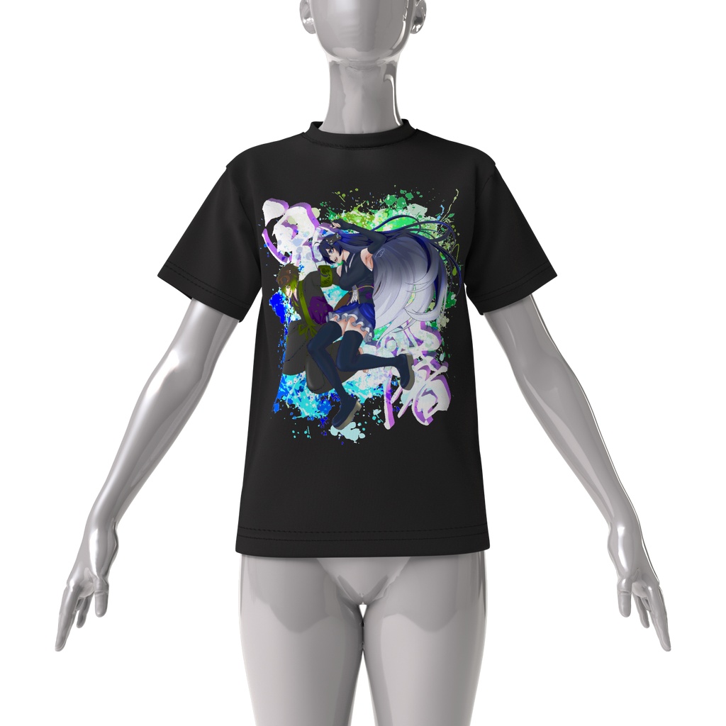 鬼響ライブグッズ🌸ビックシルエットライブTシャツ - Black