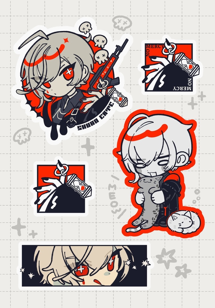 朱殷 エルテ ホログラムステッカー4枚セット