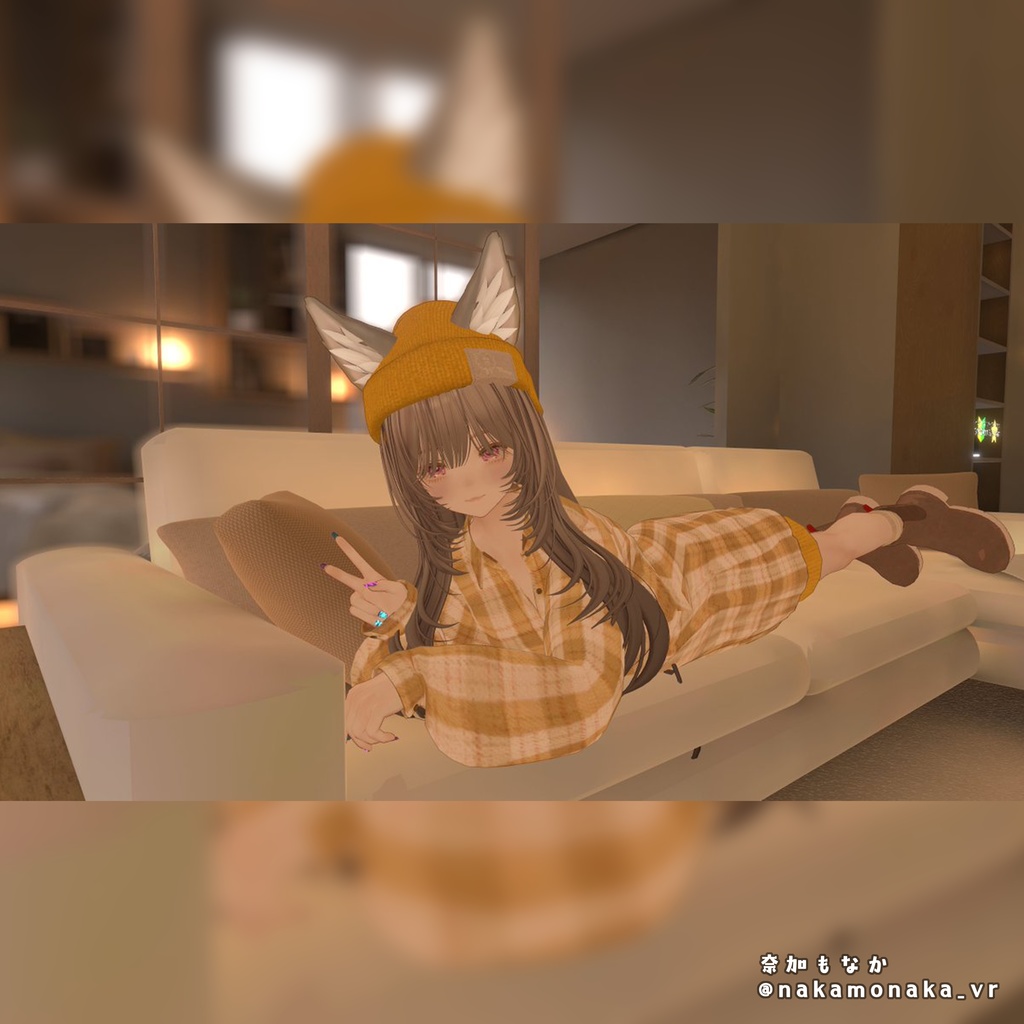 【8アバター対応】ネルシャツ着回しコーデ|リアクロカジュアルセット / Flannel Shirt Outfit【VRChat】