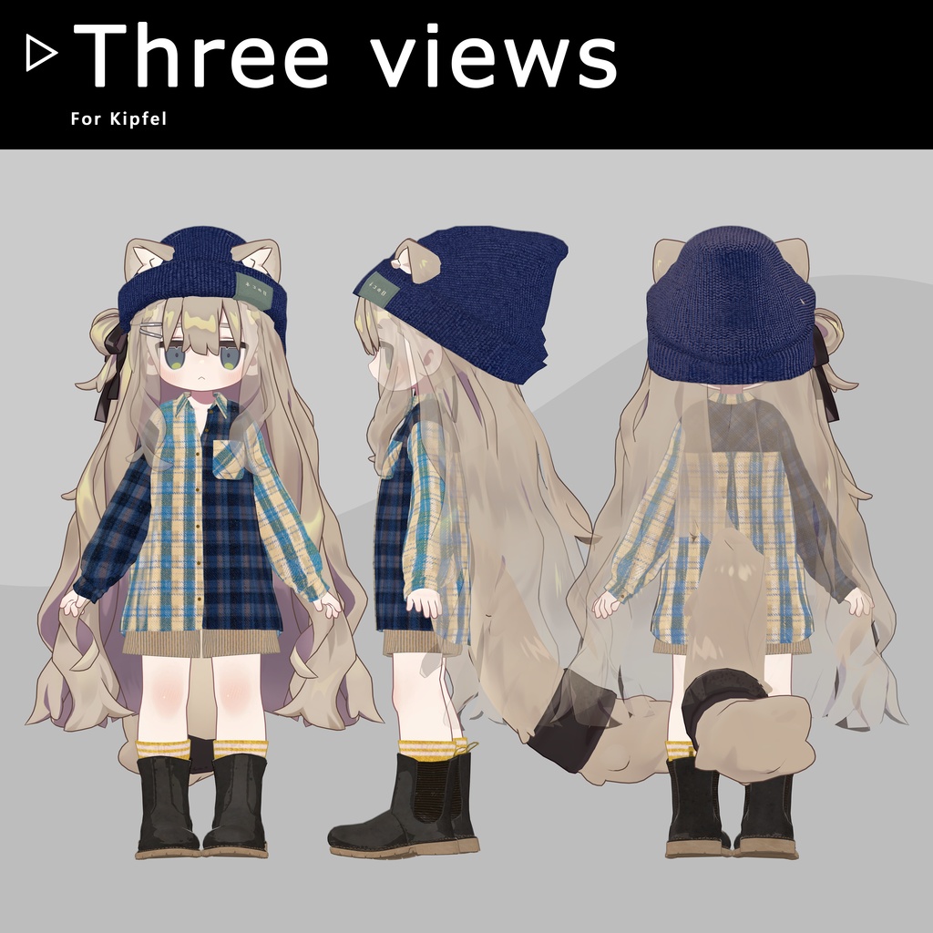 【8アバター対応】ネルシャツ着回しコーデ|リアクロカジュアルセット / Flannel Shirt Outfit【VRChat】