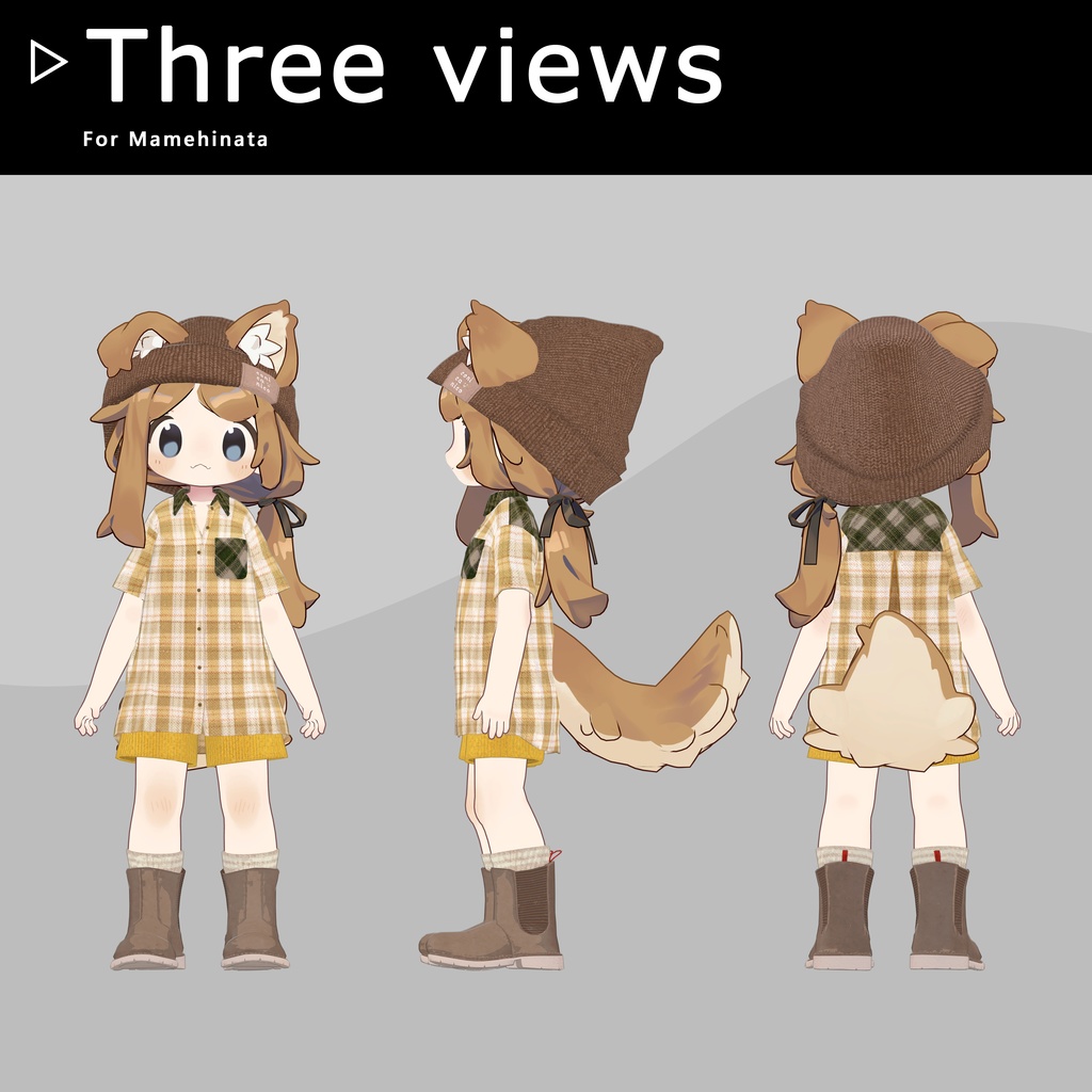 【8アバター対応】ネルシャツ着回しコーデ|リアクロカジュアルセット / Flannel Shirt Outfit【VRChat】