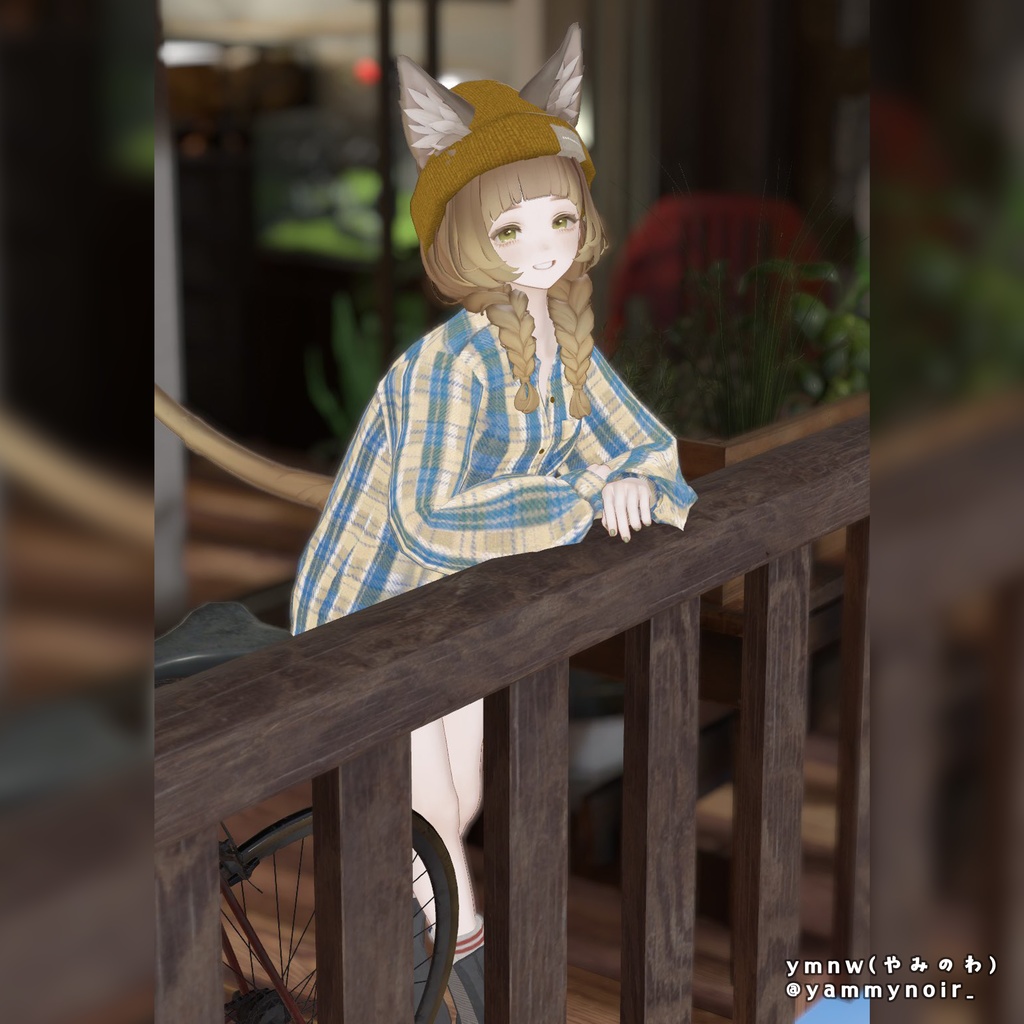 【8アバター対応】ネルシャツ着回しコーデ|リアクロカジュアルセット / Flannel Shirt Outfit【VRChat】