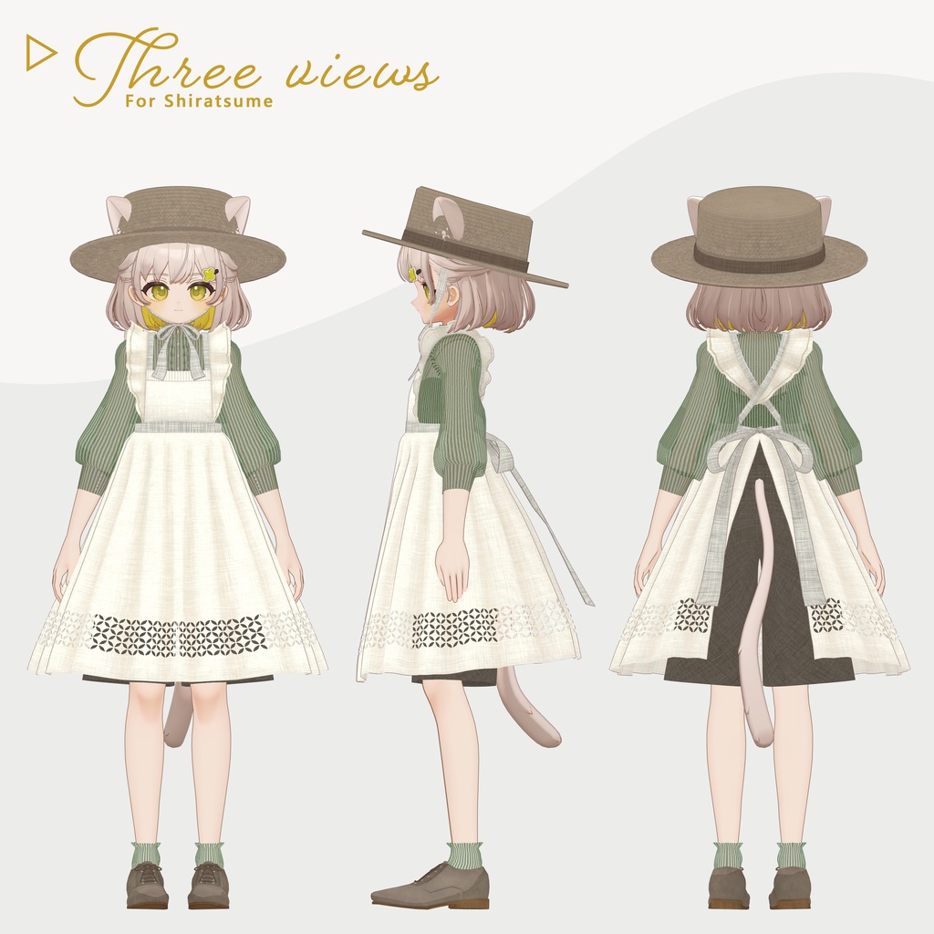 Classical Apron Outfit - Hidamari - 【VRChat】