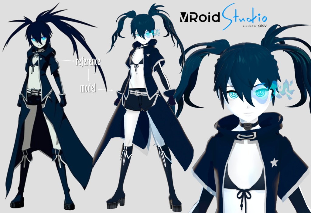 Black Rock Shooter VRM + VROID model