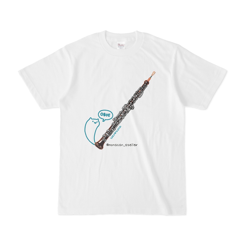 楽器ねこTシャツ【オーボエ】