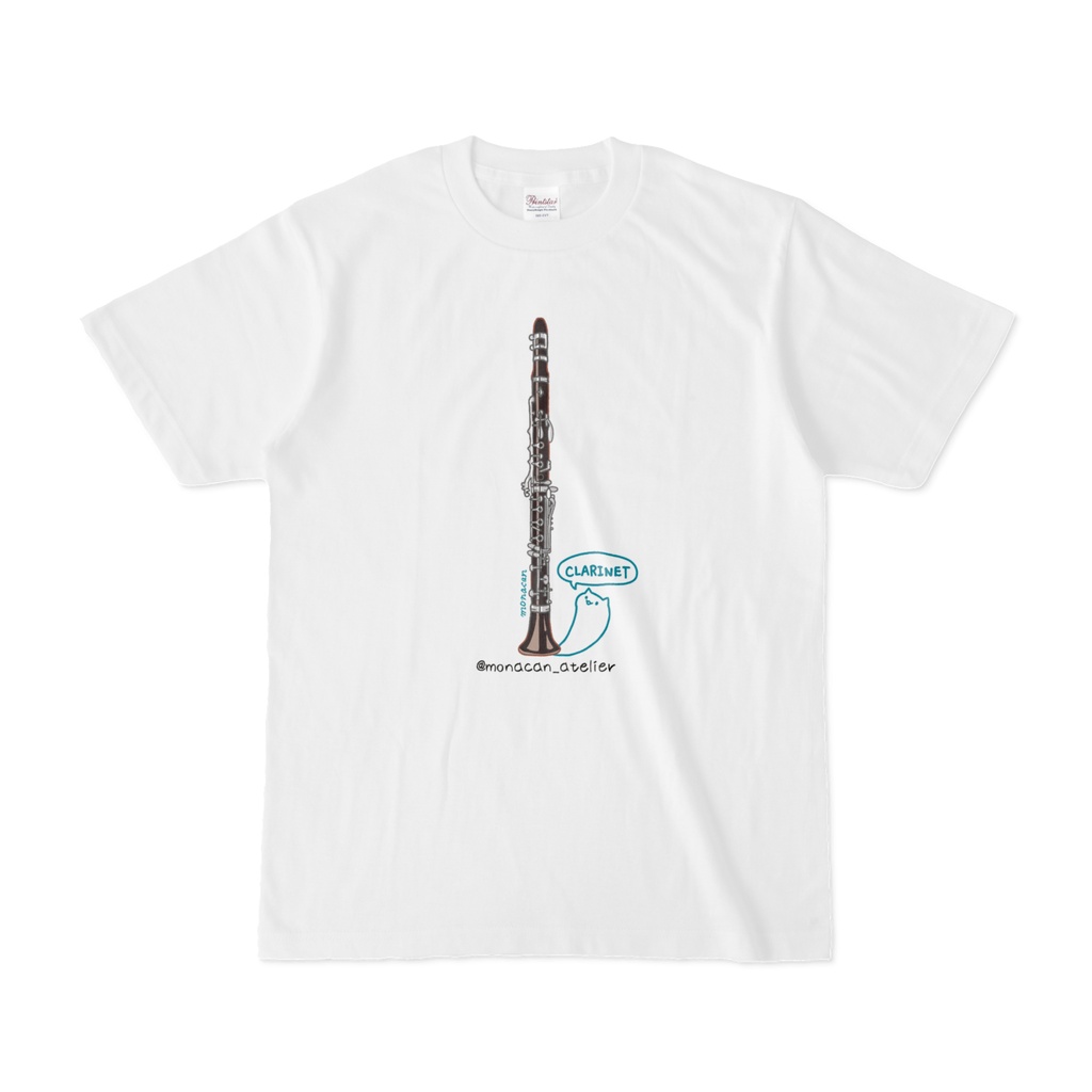 楽器ねこTシャツ【クラリネット】