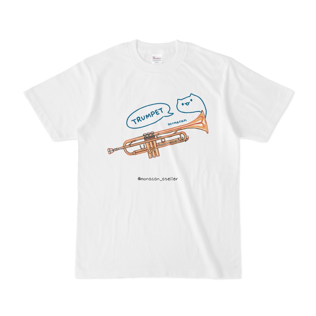 楽器ねこTシャツ【トランペット】