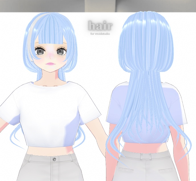 クラゲヘア【3色テクスチャ付】