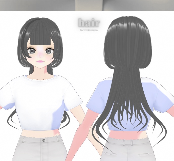 クラゲヘア【3色テクスチャ付】
