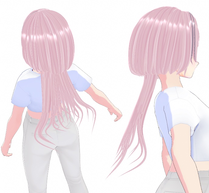 クラゲヘア【3色テクスチャ付】