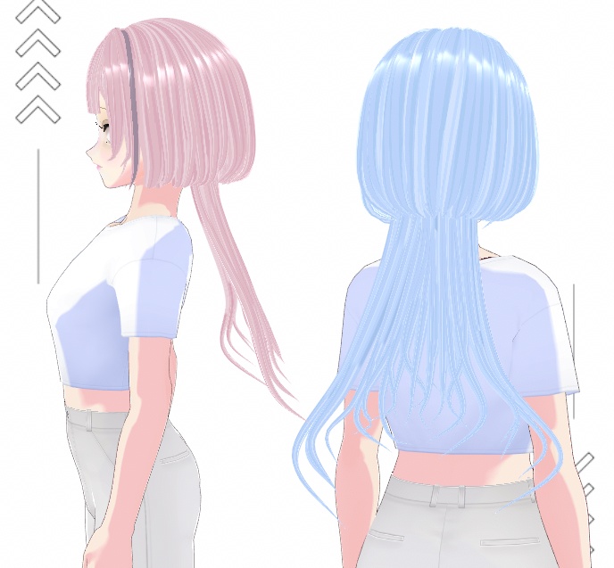 クラゲヘア【3色テクスチャ付】