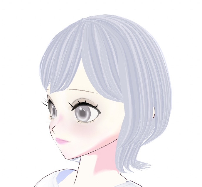 ふんわり外ハネヘア-ヘアピン付き-【髪色3色テクスチャー付き】