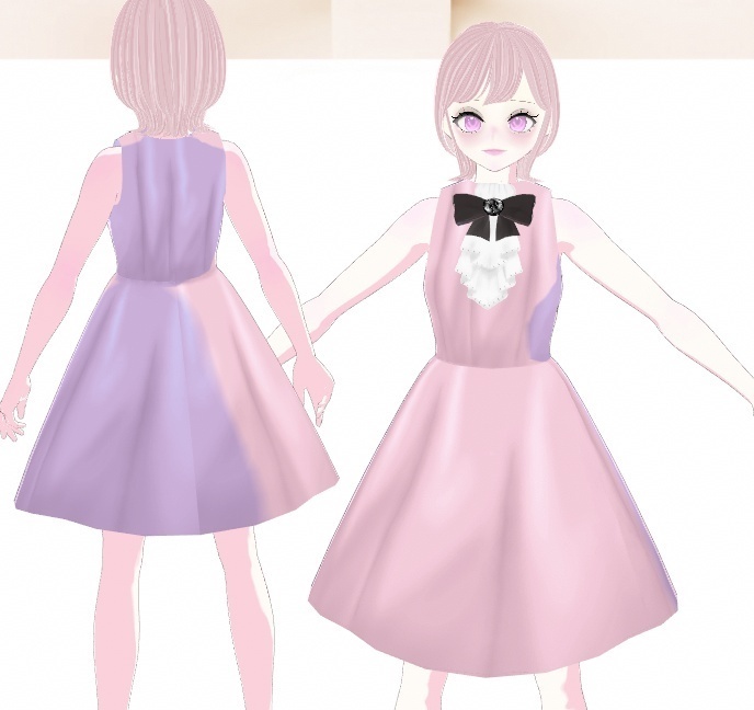 優雅なワンピース-全5色セット-vroid
