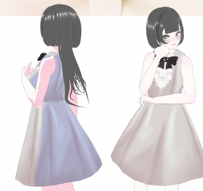 優雅なワンピース-全5色セット-vroid