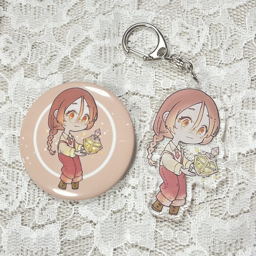 星の欠片研究員の缶バッジ・アクキーセット