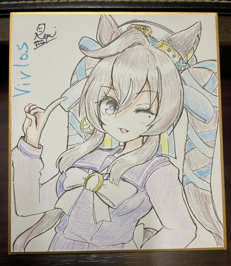 ウマ娘　ヴィブロスミニ色紙