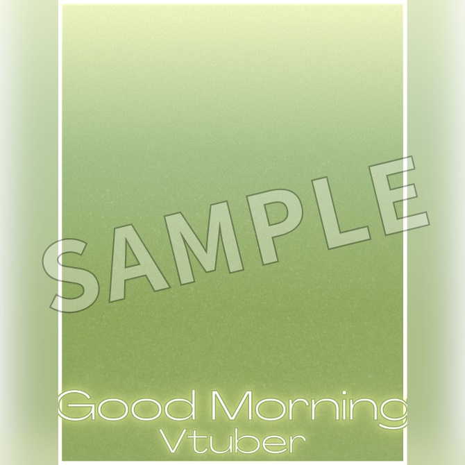 【フリー素材】クリームソーダ風おはV素材