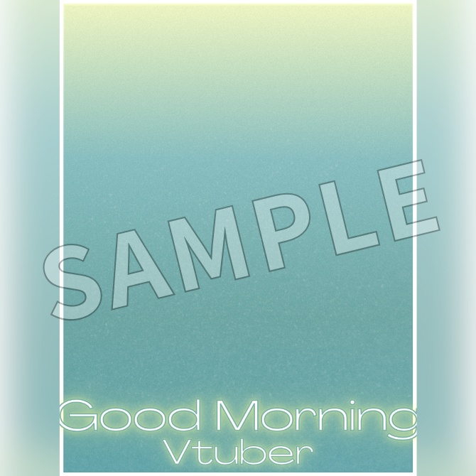 【フリー素材】クリームソーダ風おはV素材