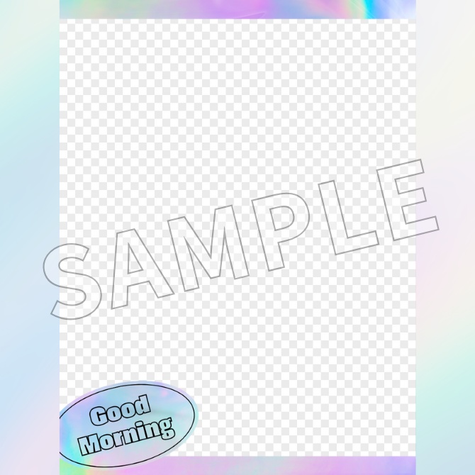 【フリー素材】ホログラフィックなおはV素材