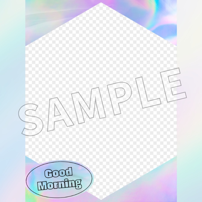 【フリー素材】ホログラフィックなおはV素材