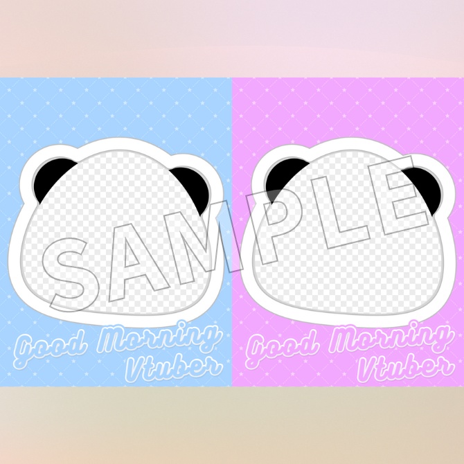 【フリー素材】動物フレームのおはV素材